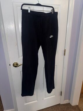 Nike Black Joggers with White Swoosh Logo